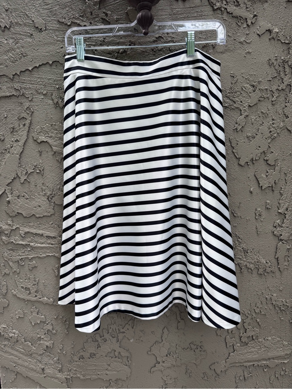 The Limited Striped A line Skirt Satin Size 10 - Picture 2 of 14